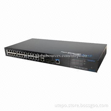 24Ports 10/100Mbps Ports Managed Ethernet Switch, 2*1,000Mbps Optical, 2 *1,000Mbps Ethernet Ports